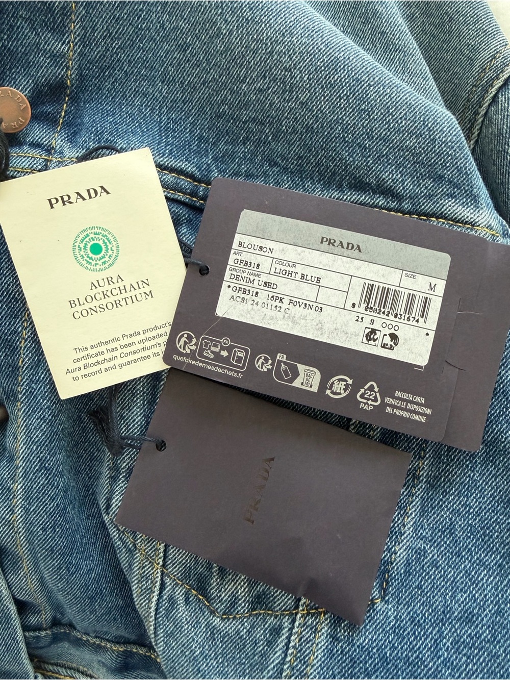 Prada Denim blouson jacket - Picture 7 of 7